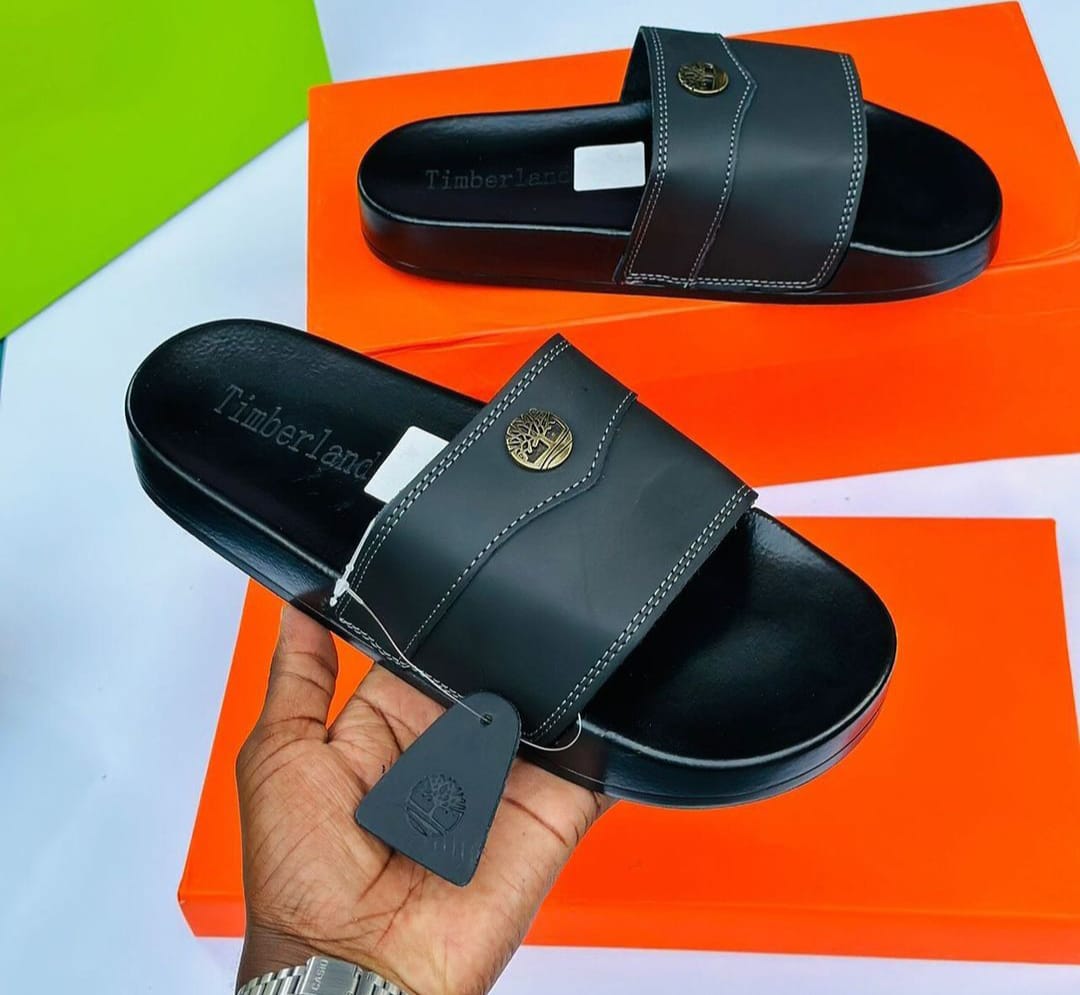 Latest pure leather authentic fashion slides
