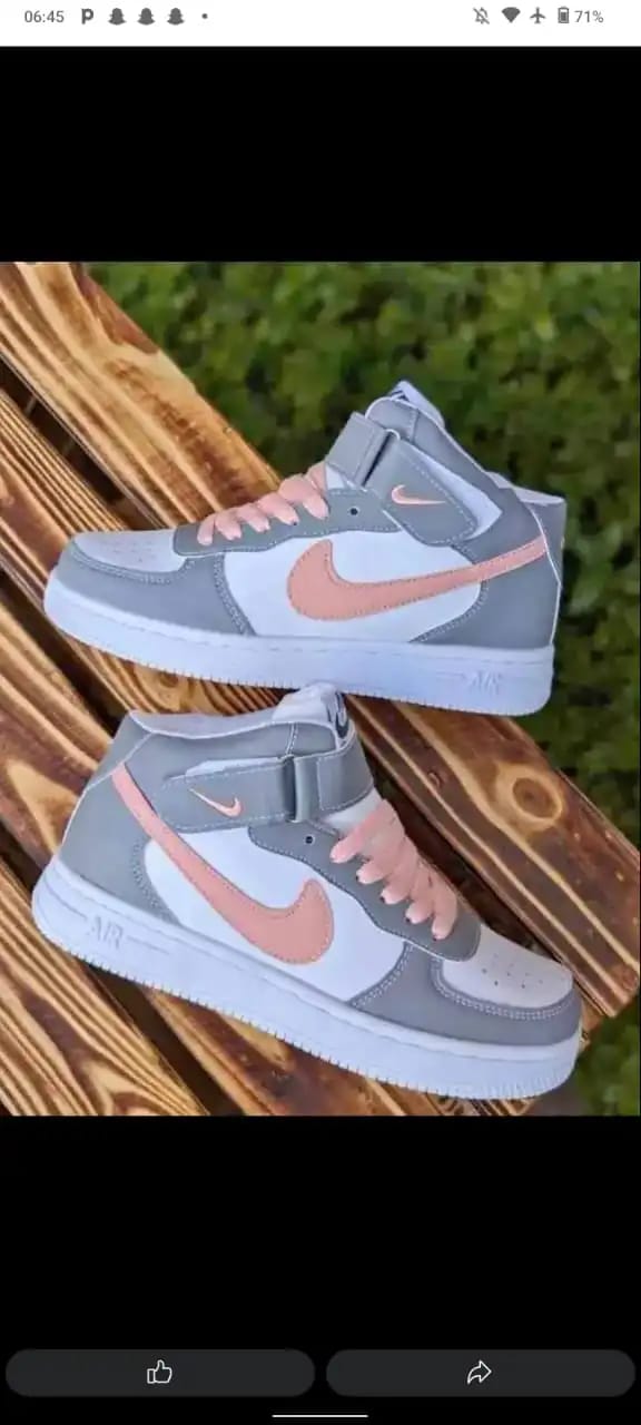 ORIGINAL CLASSIC Airforce 1 GIRLS HIGH CUT quality Air force 1 poisonous ladies shoes ⚡ High quality unisex sneakers⚡ 🔥❤️‍🔥 very cute looking 🥰unisex Airforce 1 shadow women/men original sneakers⚡✨