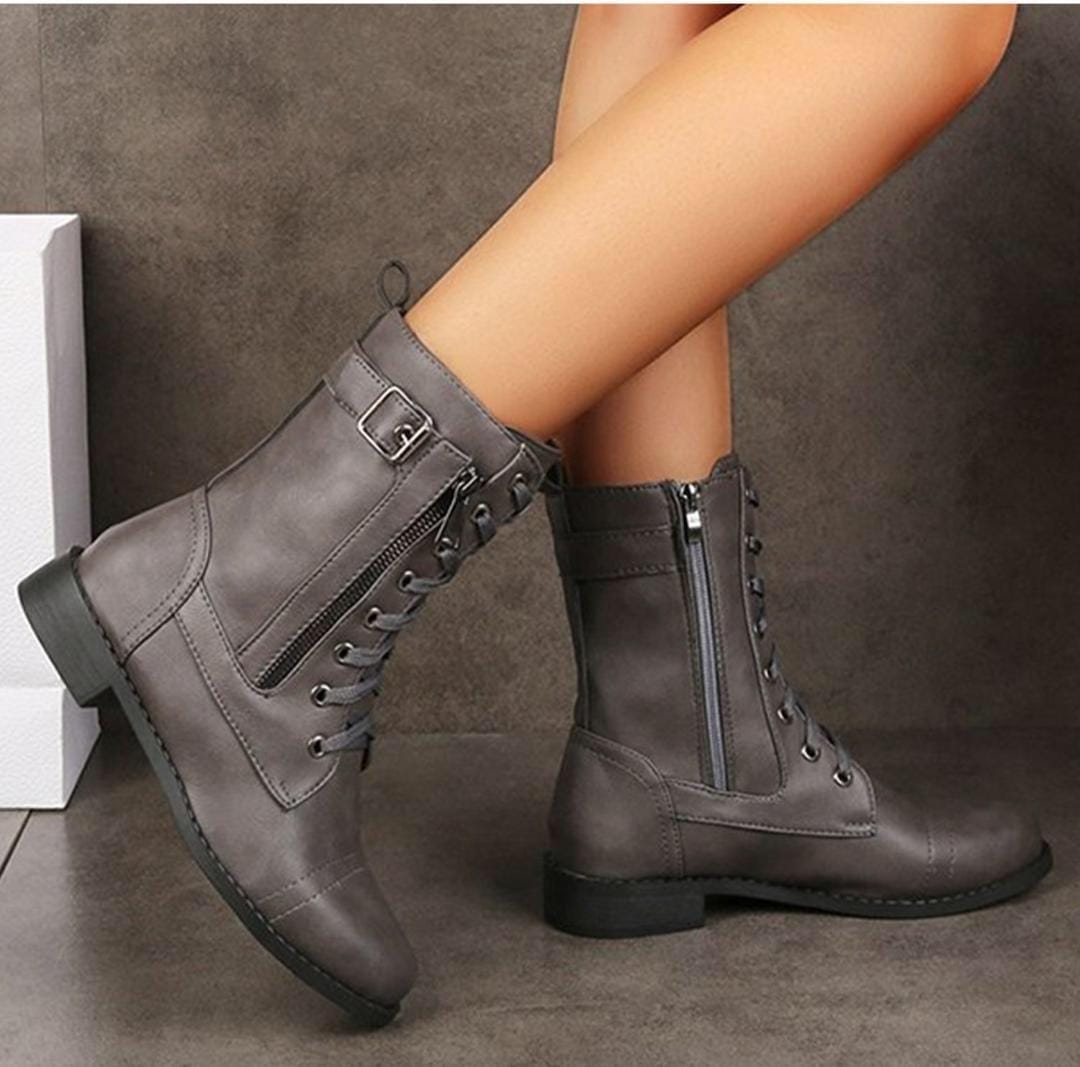 ⚡ Women's/Ladies🔥❤‍🔥MID CALF ankle boots,High quality women's above ankle boots Leather official boots⚡🔥❤‍🔥 very cut