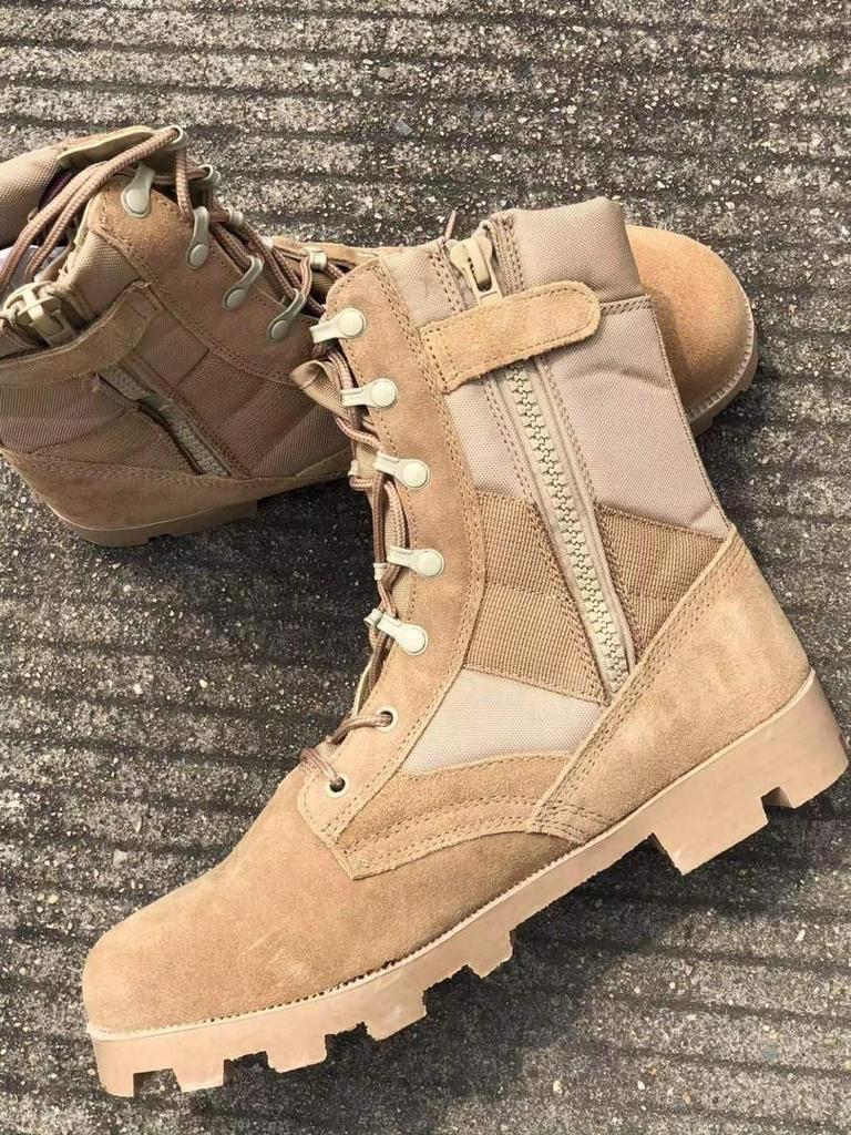 SIWAR BY Néo Artisanal High-top MILITARY Desert COMBAT Leather Men's Boots