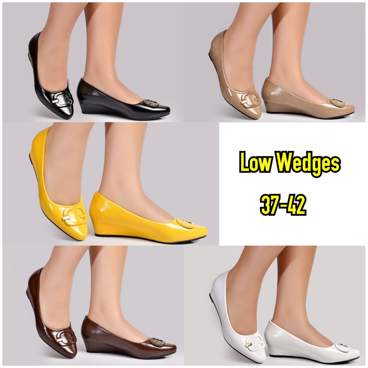 LADIES New all day low wedged SHOEs🔥🔥🔥🔥 Quality fashion comfortable women/ladies🔥🔥🔥🔥 your favourite Closed classic low wedge shoes