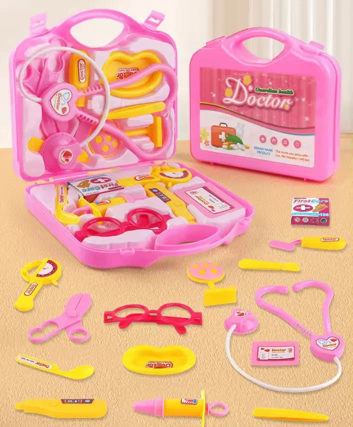 Little Doctor’s Dream Kit 💓🔥– Fun 15-Piece Medical Playset🔥🔥👌🏽 with Stethoscope, Glasses & Carry Case
