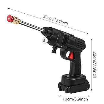 48V Cordless High-Pressure Car Washer – Portable Rechargeable Power Spray Gun with Adjustable Nozzles, Long Hose & Foam Bottle for Car, Home, and Garden Cleaning