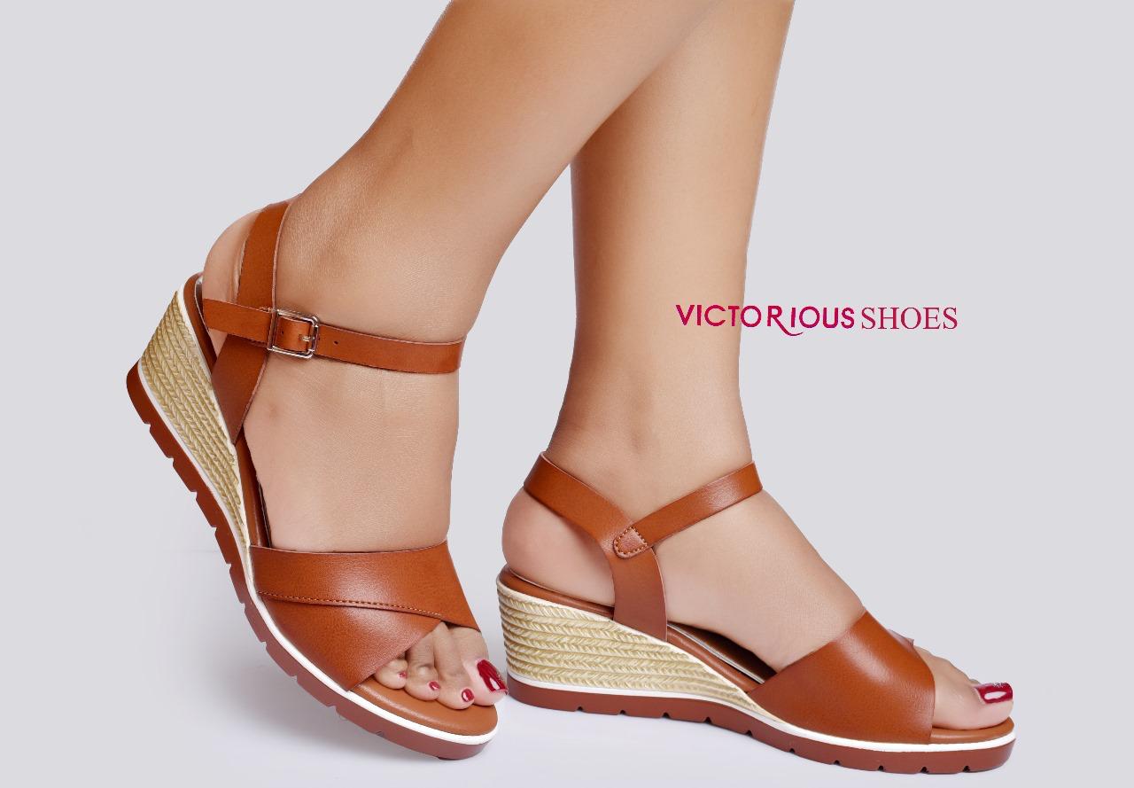 👡 Victorious Stylish Women’s Wedge Sandals ✨ – 🌸 Elegant Cross-Strap Design with Adjustable Buckle | 💃 Comfortable Platform Heel for All-Day Wear | 🏖️ Perfect for Casual, Office & Weekend Outfits