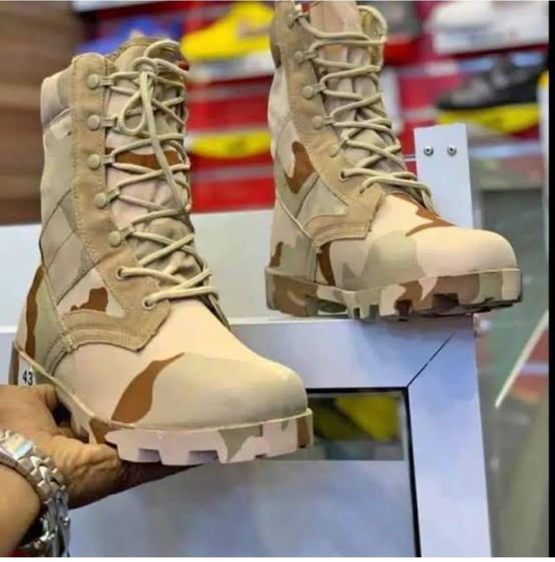 SIWAR BY Néo Artisanal High-top MILITARY Desert COMBAT Leather Men's Boots