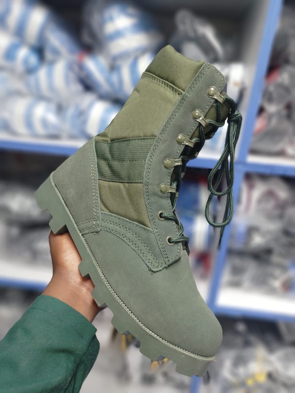 SIWAR BY Néo Artisanal High-top MILITARY Desert COMBAT Leather Men's Boots