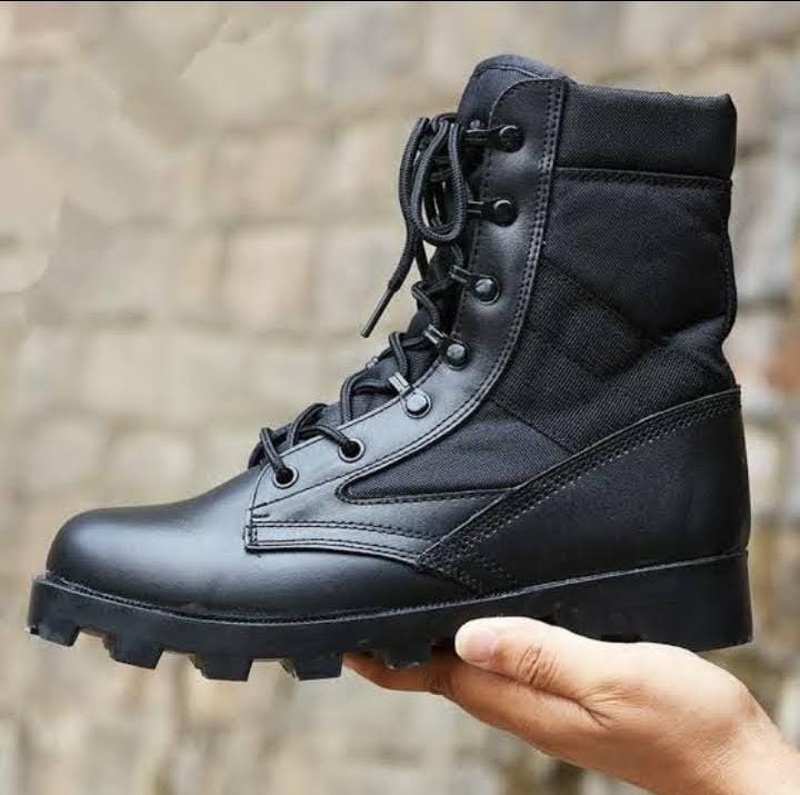 SIWAR BY Néo Artisanal High-top MILITARY Desert COMBAT Leather Men's Boots