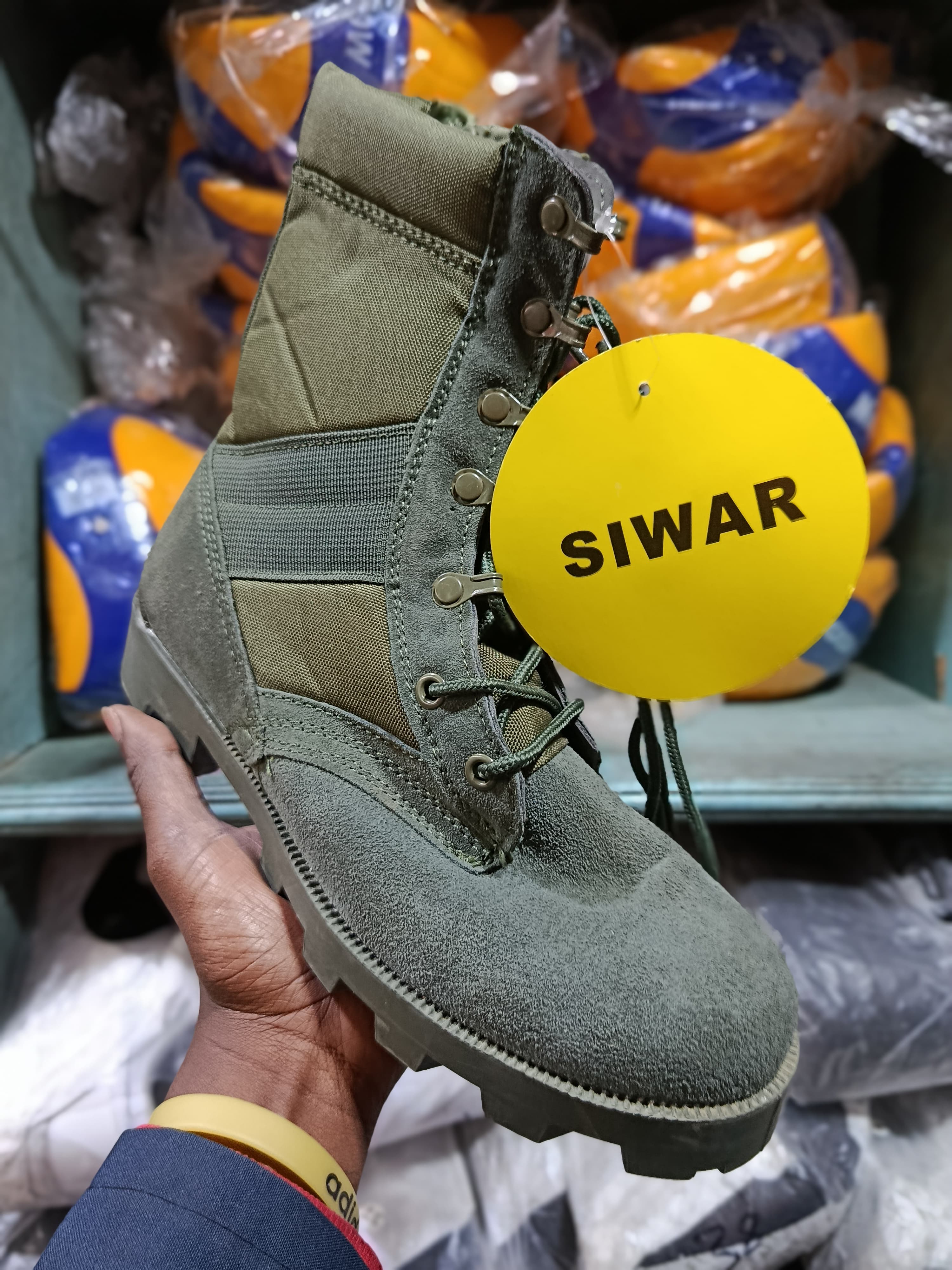 SIWAR BY Néo Artisanal High-top MILITARY Desert COMBAT Leather Men's Boots