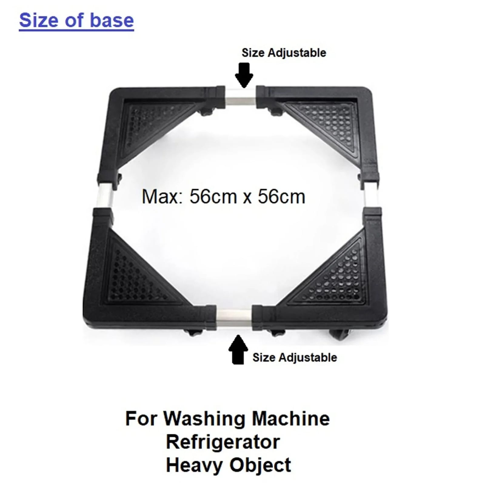 Adjustable Heavy-Duty Washing Machine & Refrigerator Base Stand with Lockable Wheels – Universal Movable Appliance Trolley Frame for Washing Machines, Fridges, Freezers & Heavy Home