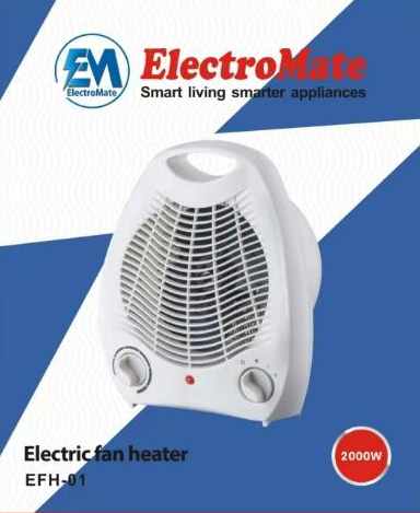Em electromate fan heater  room heater With Over Heat Protection💥 It utilizes halogen or quartz tubes to provide fast, radiant heat💥 Equipped with a safety tip-over switch that automaticall