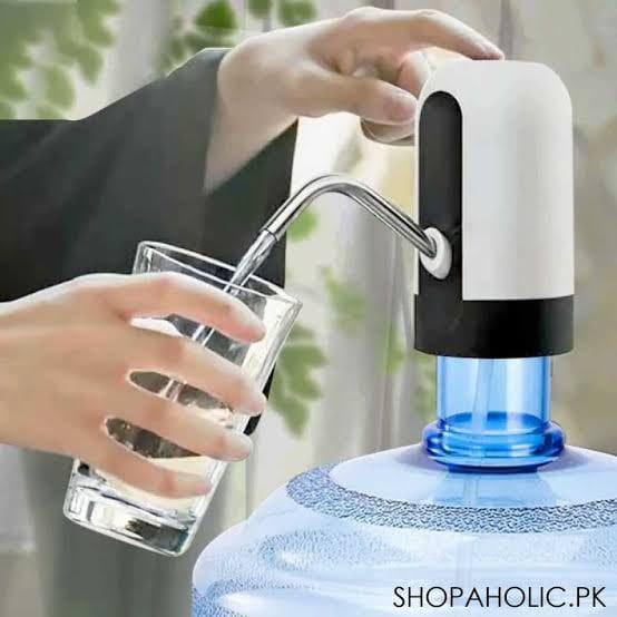 Electric automatic press water pump 🔆This automatic rechargeable water dispenser pump is made of safe material that is BPA free drinking water dispenser, food grade silicone hose, 304 stainless steel