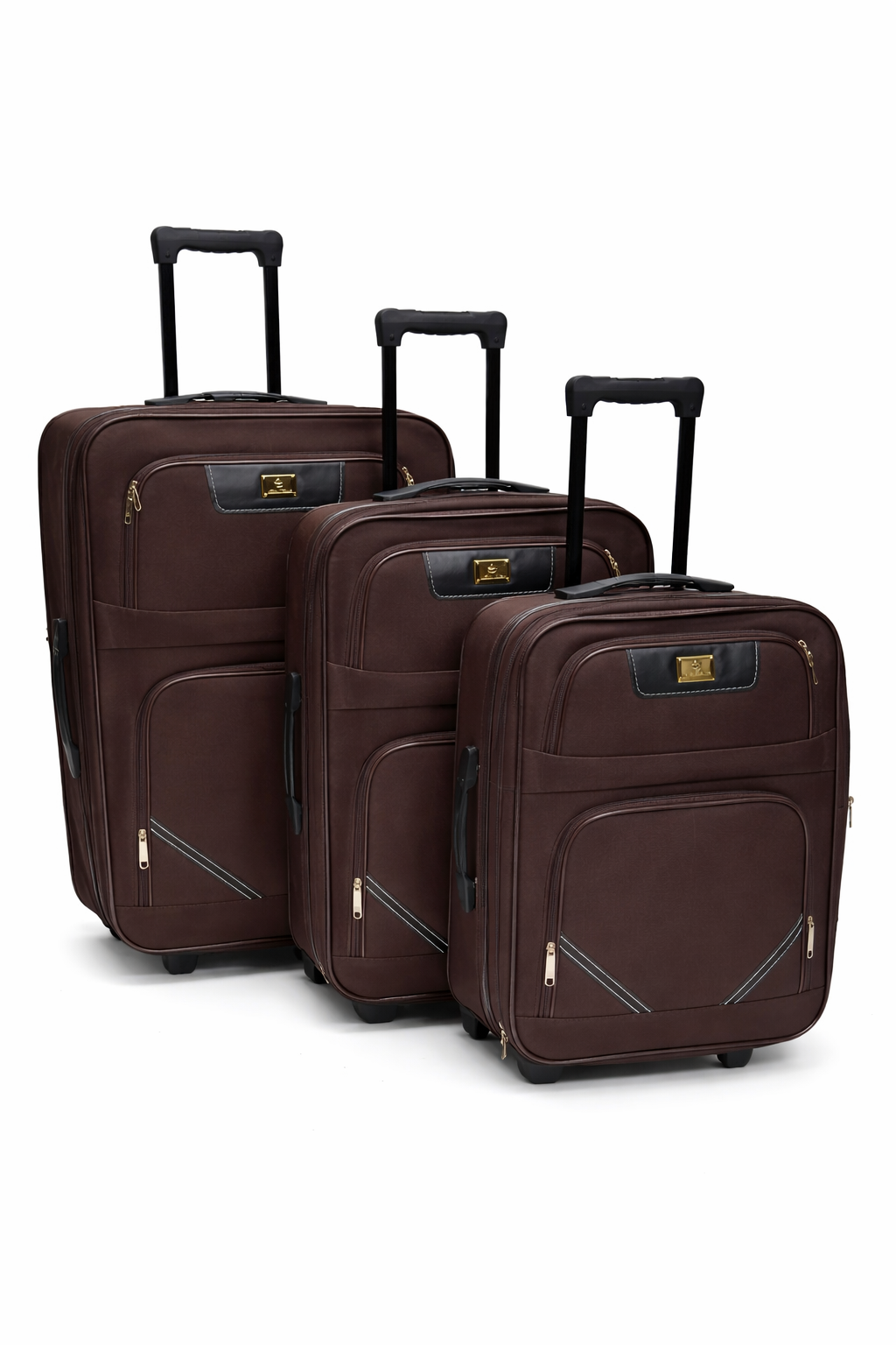 🧳 3PCS Brown Travel Luggage Set – Classic & Elegant Travel in style with this premium brown 3-in-1 suitcase set — perfect for both business and leisure ✈️🤎🧳 Large suitcase – L