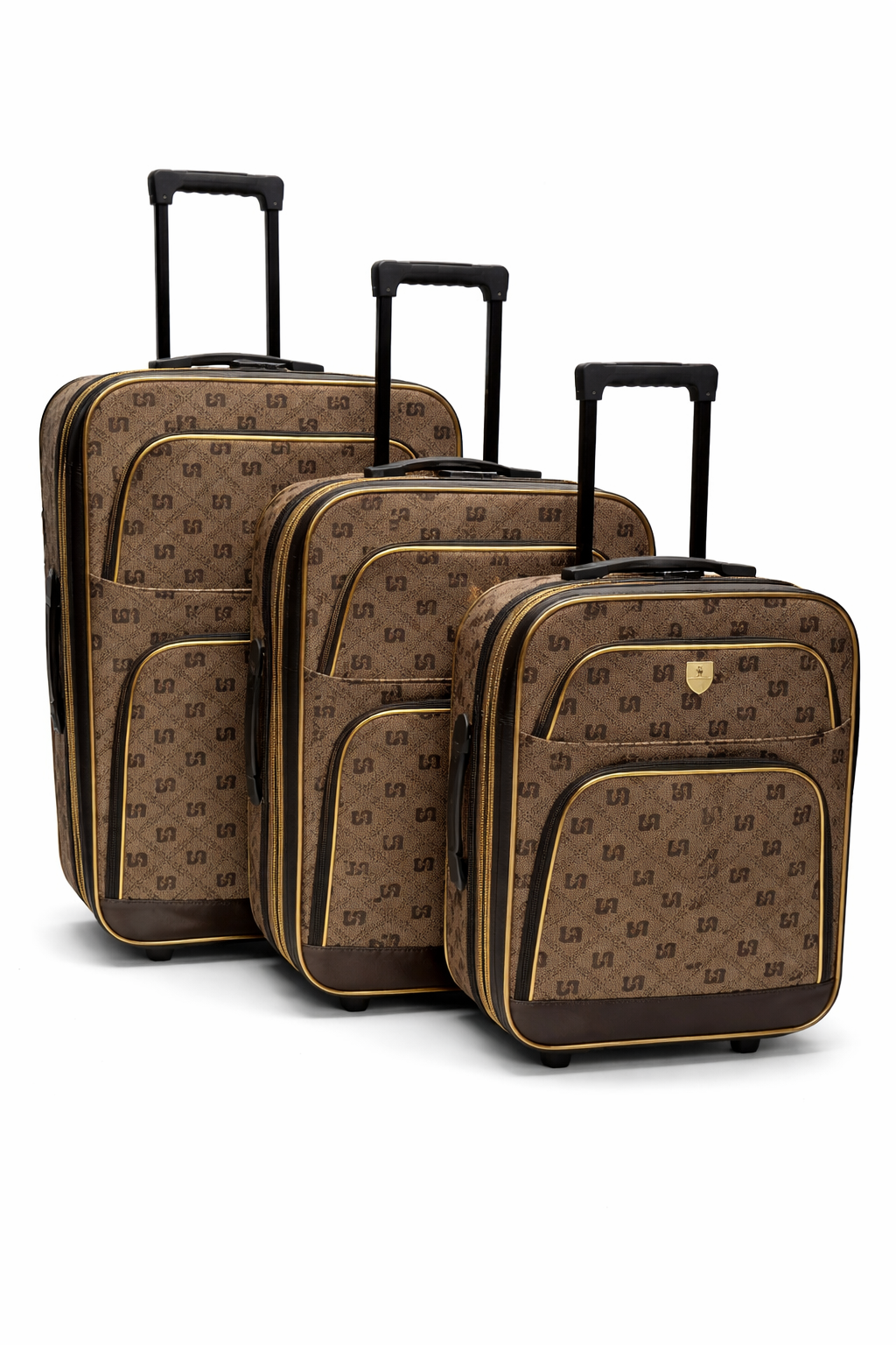 🧳 Premium Brown Patterned 3PCS Luggage Set – Luxury Travel Style Travel in style with this elegant patterned suitcase set designed for comfort, durability, and a premium look 🤎✨🎒🧳