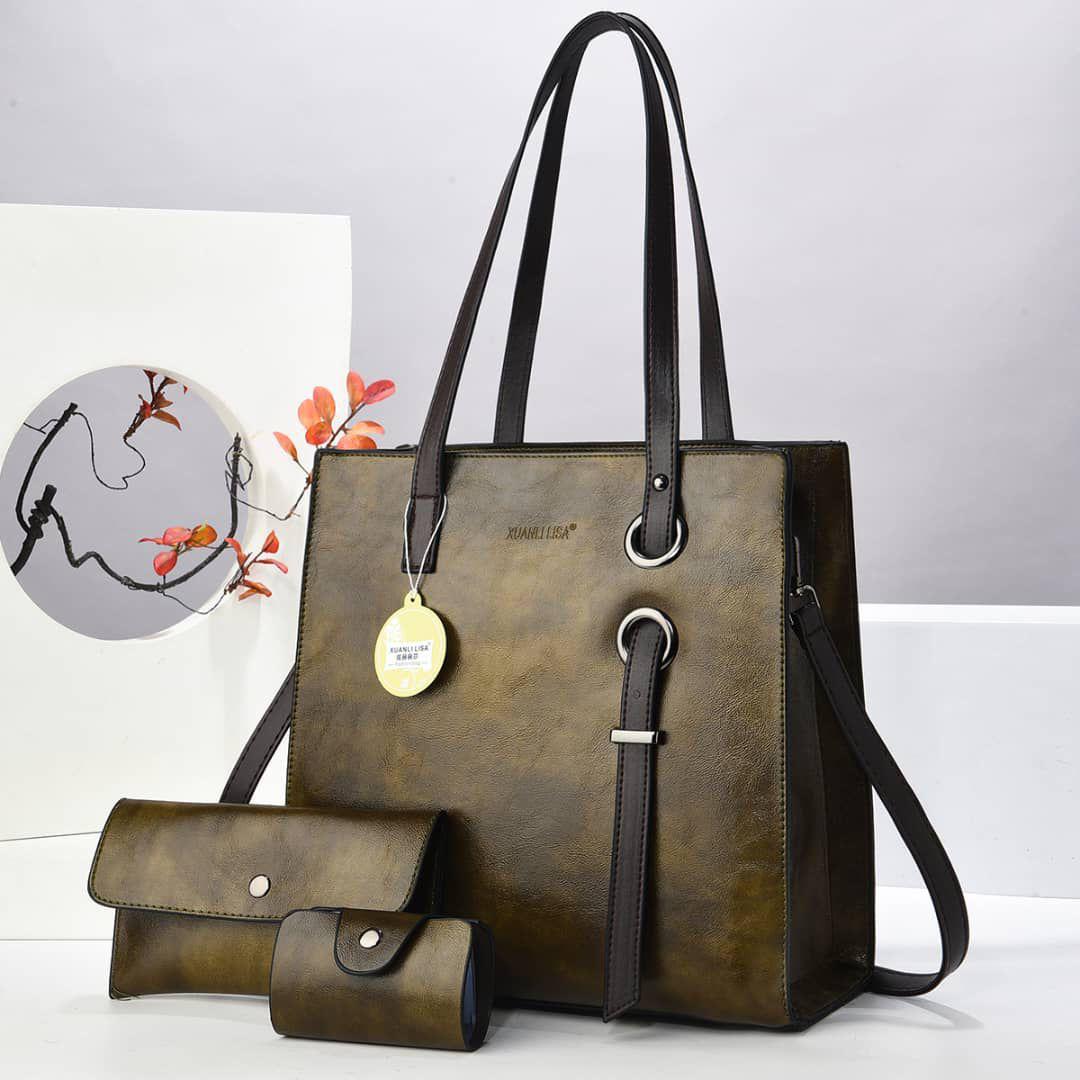 👜✨ Elegant Women’s Handbag Set (3-in-1 Combo) Upgrade your style with this luxurious women’s handbag set, designed for elegance, convenience, and everyday use. Large To