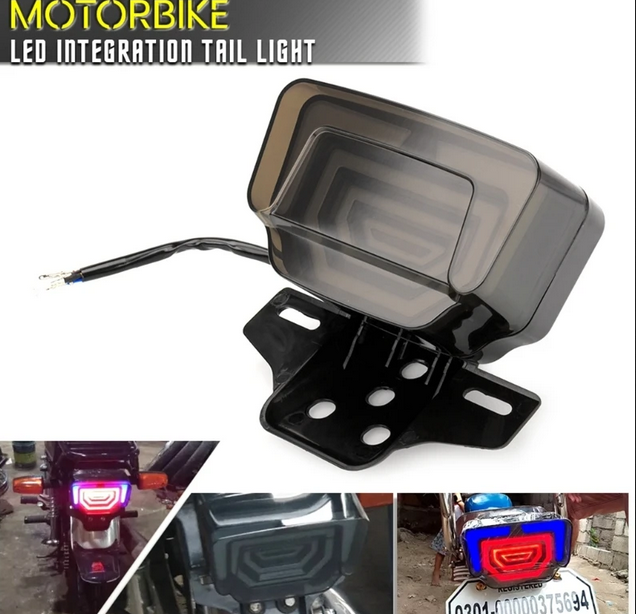 Motorcycle Rear Lights LED Motorcycle Brake Light ATV Tail Light Motorbike Stop Turn Signal Direction Indicator Blinker