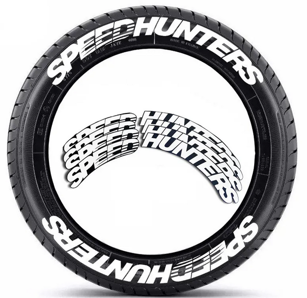 3D Car Tire Decals  Letters Stickers Wolf Teeth Styling Decoration Automobile Motorcycle Tire Wheels Label Decals