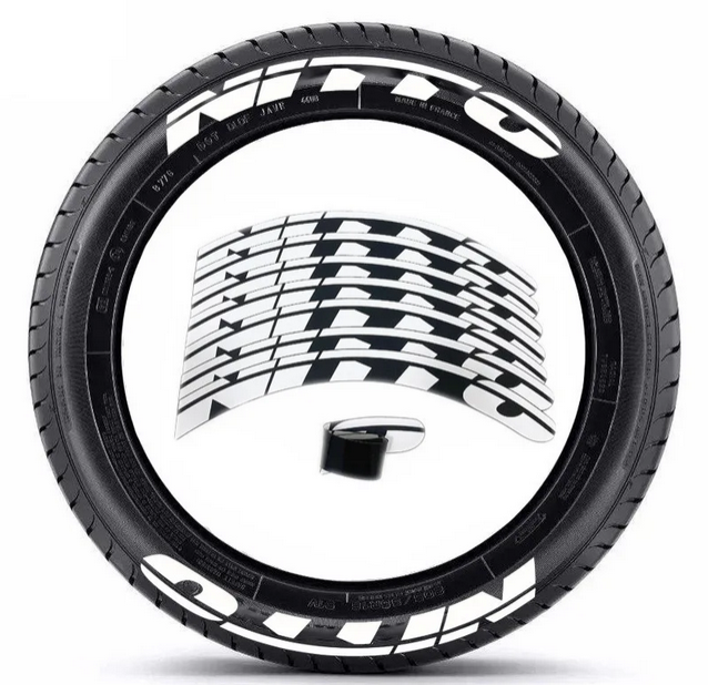 3D Car Tire Decals  Letters Stickers Wolf Teeth Styling Decoration Automobile Motorcycle Tire Wheels Label Decals