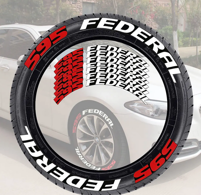 3D Car Tire Decals  Letters Stickers Wolf Teeth Styling Decoration Automobile Motorcycle Tire Wheels Label Decals