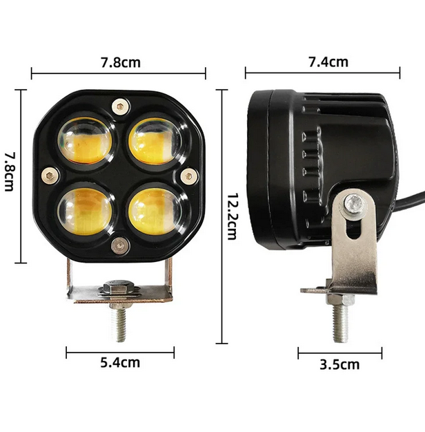 Super bright 3 Inch Dual Color LED Spotlights 200W Fog lamp Headlight Accessory For Motorcycle ,Truck, Car SUV ATV 30000LM 24V 12V