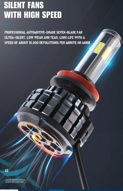 Led Headlight Car Light 6 Side H4 Led Headlight Bulb Super Bright Car Light 12V