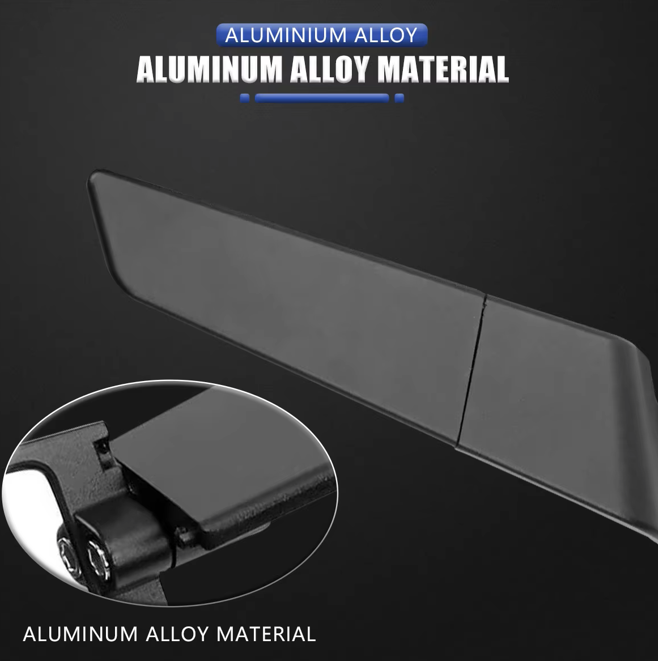 Universal Motorcycle Rearview Mirrors Wind Wing Adjustable Rotating Side Mirrors