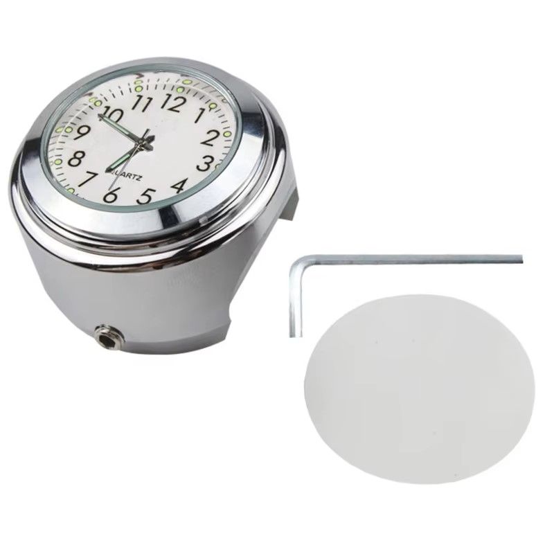 Motorcycle schedule Aluminum Quartz Watch Luminous Clock Handlebar Mount for Motorcycle Scooter Bicycle Handlebar Waterproof