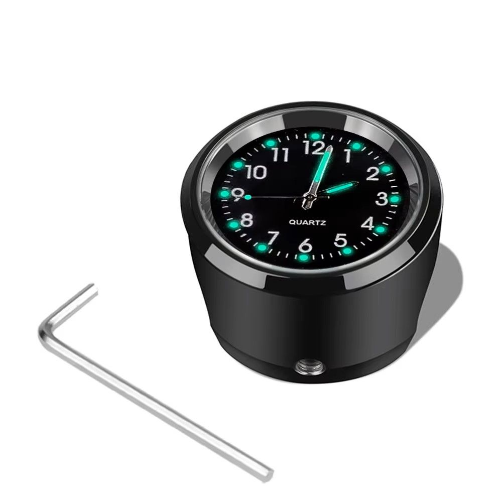 Motorcycle schedule Aluminum Quartz Watch Luminous Clock Handlebar Mount for Motorcycle Scooter Bicycle Handlebar Waterproof