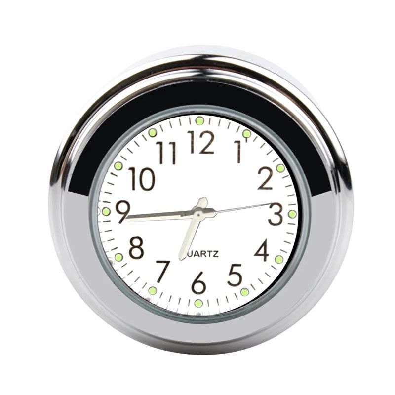 Motorcycle schedule Aluminum Quartz Watch Luminous Clock Handlebar Mount for Motorcycle Scooter Bicycle Handlebar Waterproof