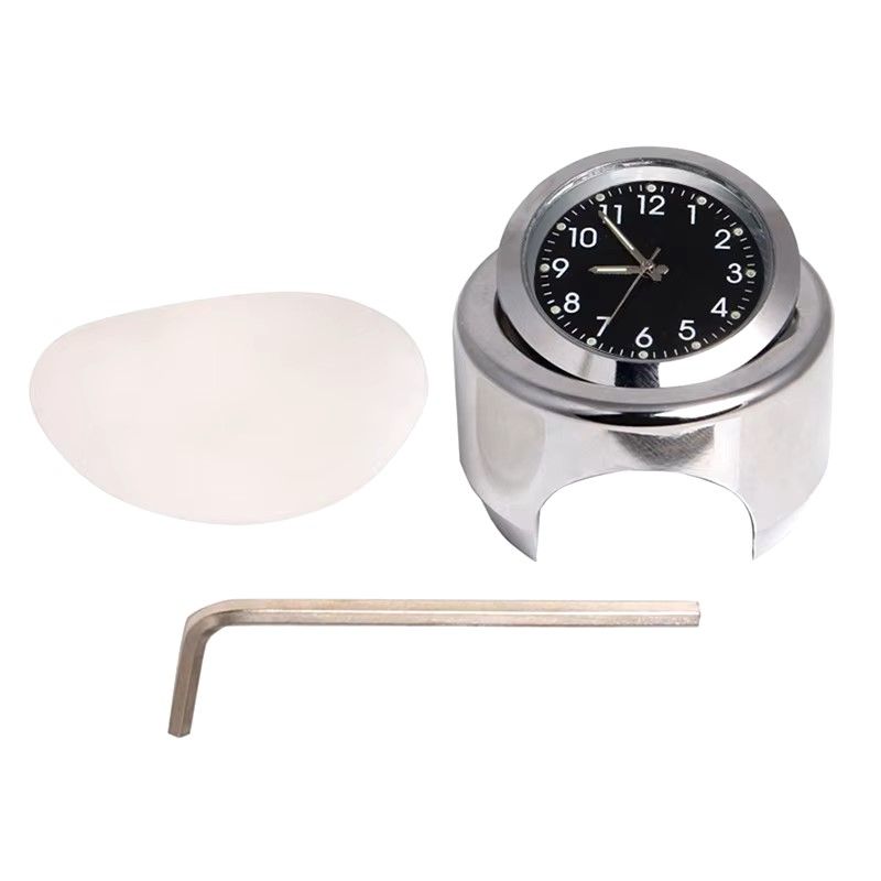 Motorcycle schedule Aluminum Quartz Watch Luminous Clock Handlebar Mount for Motorcycle Scooter Bicycle Handlebar Waterproof