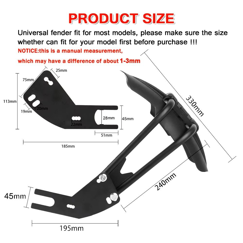 Rear Mudguard Fender Cover For KAWASAKI Z900 VERSYS Z 650-X300 VERSYS650 Z650 Z800 ER6N Motocycle Mud Splash Guard Protector