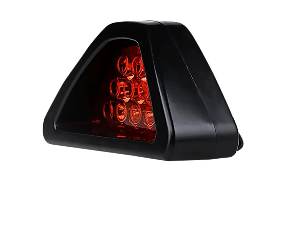12V 7W Car Motor LED Brake Light F1 Triangle Reverse Safety Parking Strobe Fog Lamp Universal Led Rear Laser Warning Tail Light