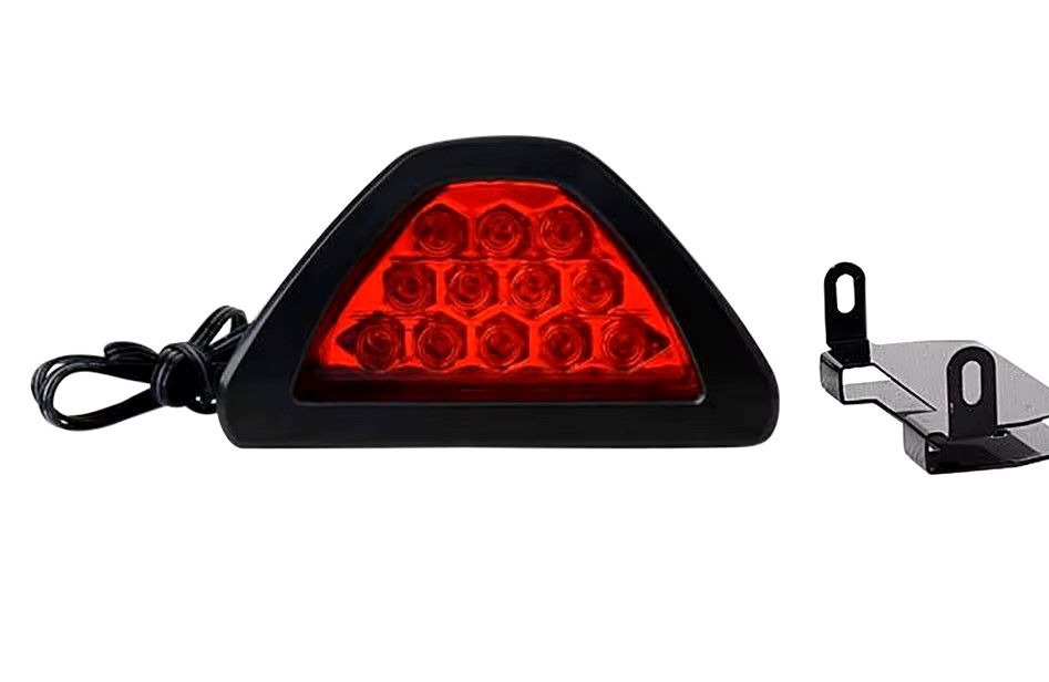 12V 7W Car Motor LED Brake Light F1 Triangle Reverse Safety Parking Strobe Fog Lamp Universal Led Rear Laser Warning Tail Light