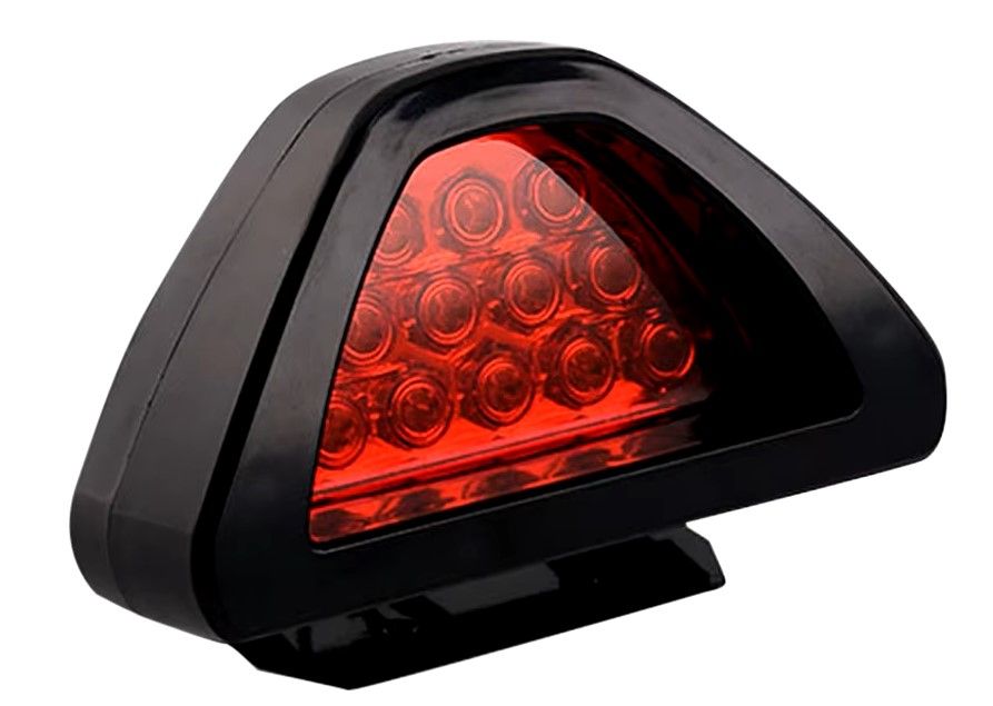 12V 7W Car Motor LED Brake Light F1 Triangle Reverse Safety Parking Strobe Fog Lamp Universal Led Rear Laser Warning Tail Light