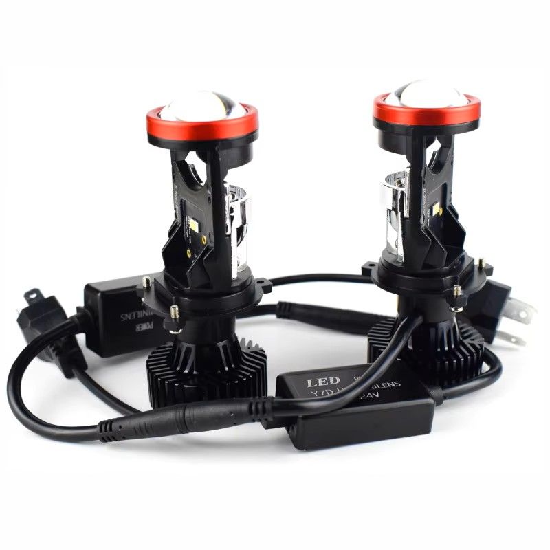 Y6 H4 6500k Super Bright Mini Lens Laser LED 100W Car Headlight 20000LM Hi/Low Beam Turbo Fog Light Bulb Projector Canbus Lamp