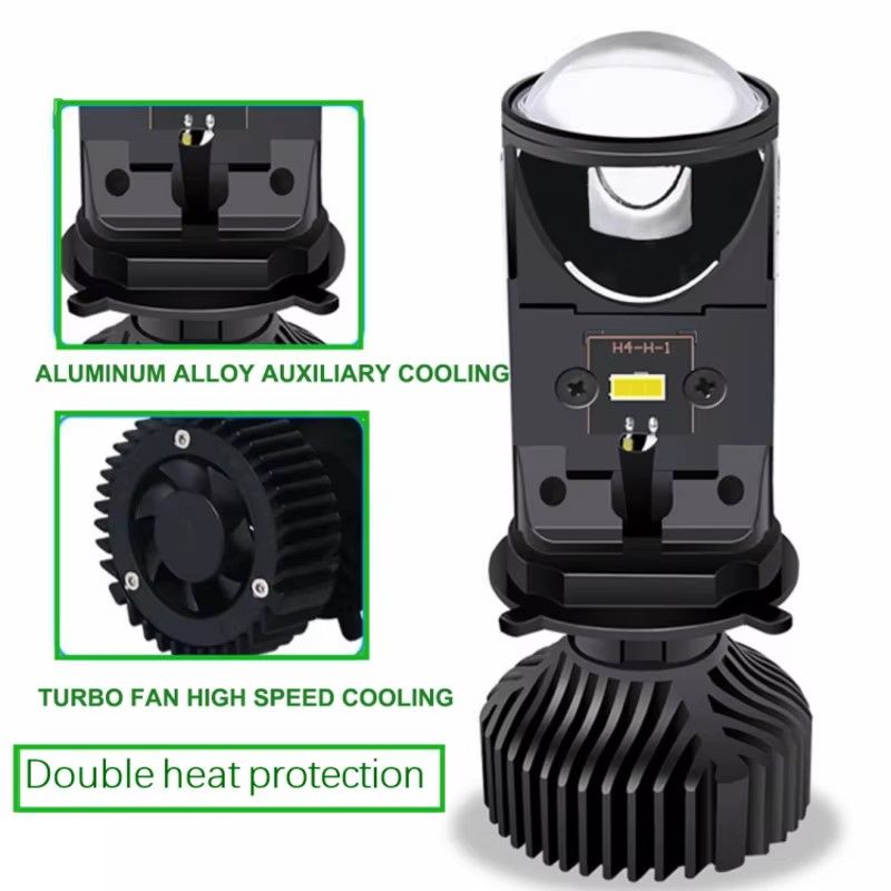 Y6 H4 6500k Super Bright Mini Lens Laser LED 100W Car Headlight 20000LM Hi/Low Beam Turbo Fog Light Bulb Projector Canbus Lamp
