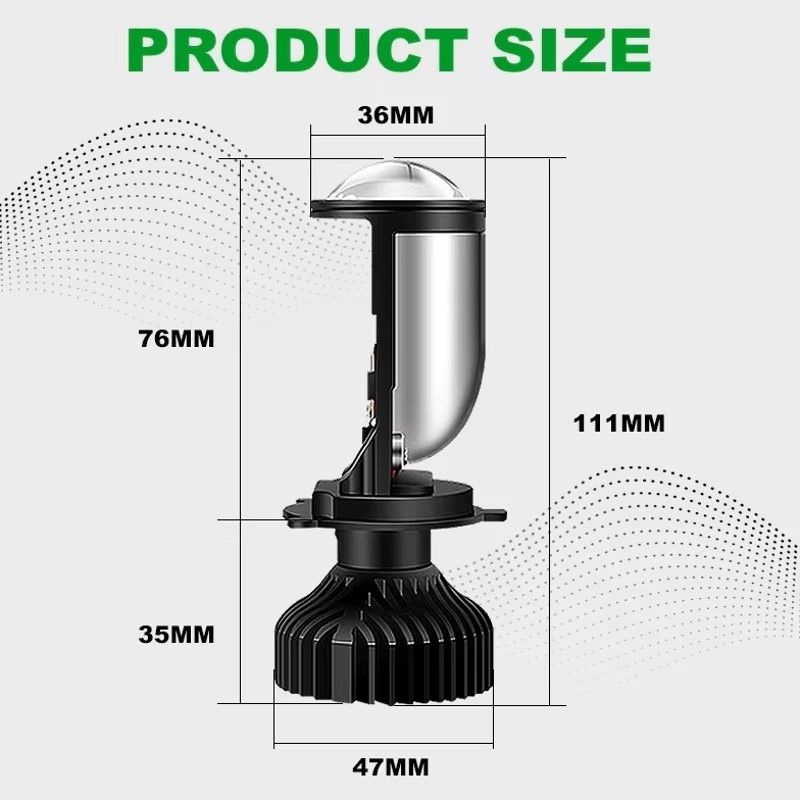 Y6 H4 6500k Super Bright Mini Lens Laser LED 100W Car Headlight 20000LM Hi/Low Beam Turbo Fog Light Bulb Projector Canbus Lamp