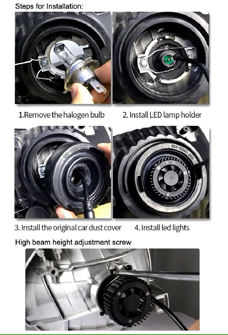 Y6 H4 6500k Super Bright Mini Lens Laser LED 100W Car Headlight 20000LM Hi/Low Beam Turbo Fog Light Bulb Projector Canbus Lamp