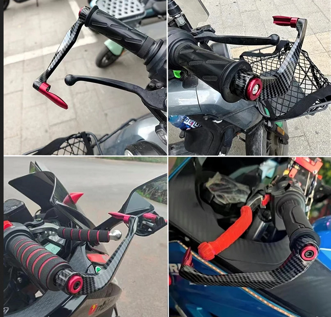 2PCS CNC Motorcycle Brake Clutch Levers Guard Protector Modification Anti-Fall Horn Brakes Hand Guard Bow Protection Rod