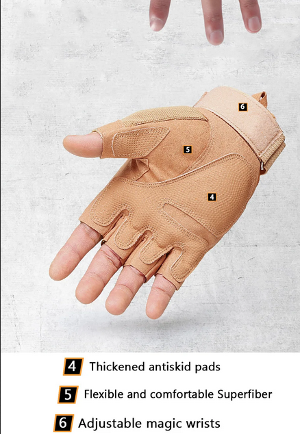 Half Finger Cycling Gloves for man Outdoor Men Gloves Women Sports Shooting Hunting Motorcycle Bike Glove Accessories