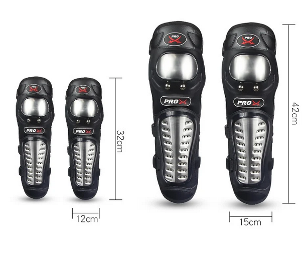 1Pair Motorcycle Kneepad Motocross Racing Protective Gear Stainless Steel Motorcyclist Elbow Knee Pads Protector Fall Protection