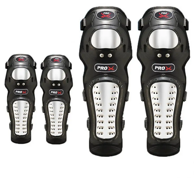 1Pair Motorcycle Kneepad Motocross Racing Protective Gear Stainless Steel Motorcyclist Elbow Knee Pads Protector Fall Protection