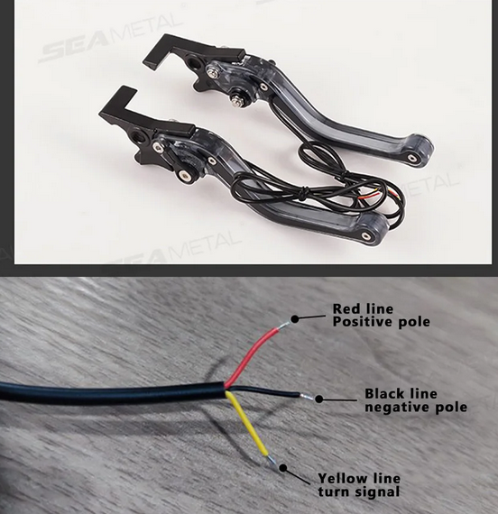Motorcycle Adjustable Brake Clutch Levers Light Up Signal Turn Light Brake Handle Levers m1000rr
