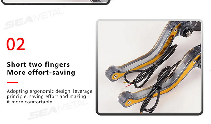 Motorcycle Adjustable Brake Clutch Levers Light Up Signal Turn Light Brake Handle Levers m1000rr