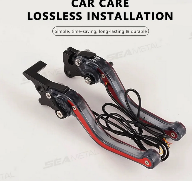 Motorcycle Adjustable Brake Clutch Levers Light Up Signal Turn Light Brake Handle Levers m1000rr