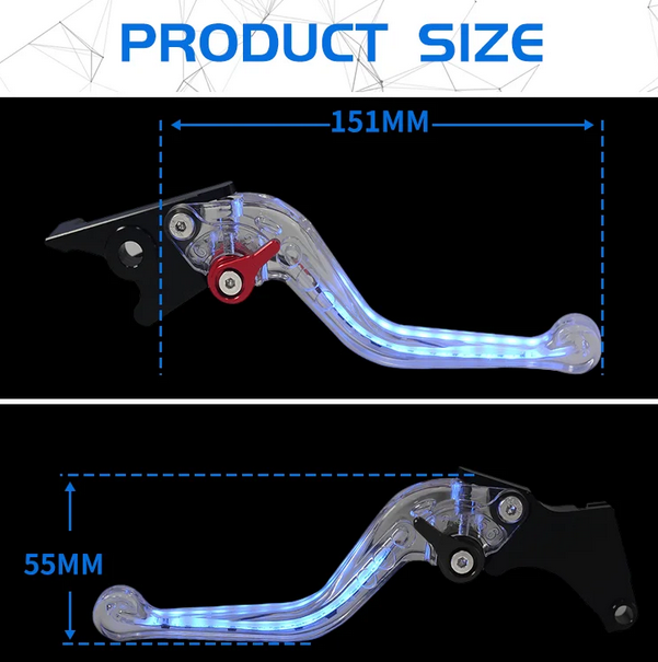 Motorcycle Adjustable Brake Clutch Levers Light Up Signal Turn Light Brake Handle Levers m1000rr