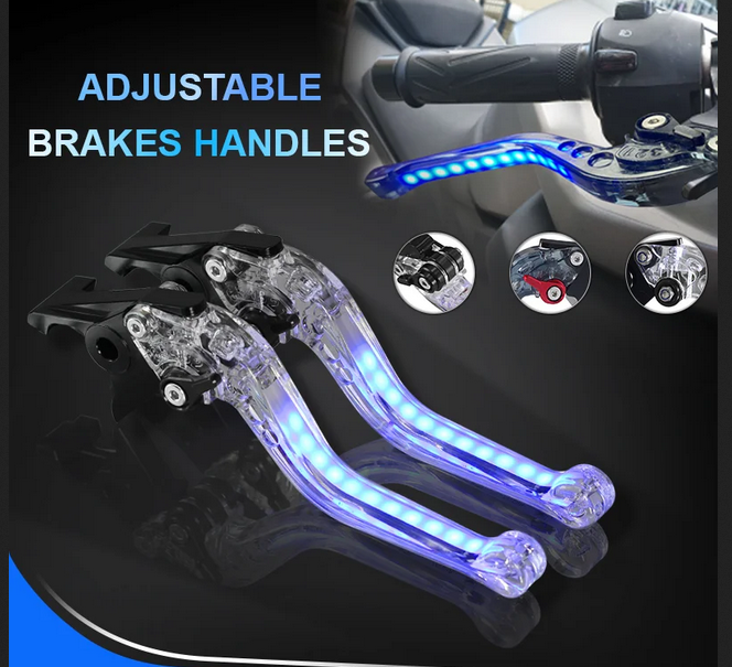 Motorcycle Adjustable Brake Clutch Levers Light Up Signal Turn Light Brake Handle Levers m1000rr
