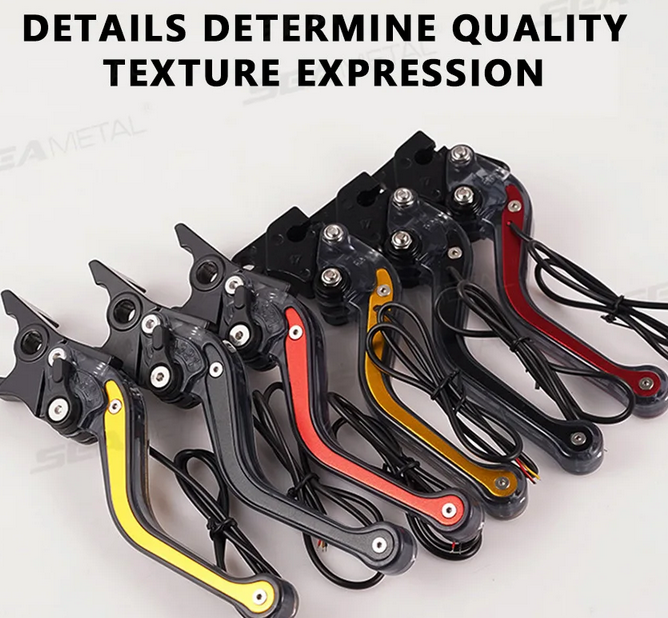 Motorcycle Adjustable Brake Clutch Levers Light Up Signal Turn Light Brake Handle Levers m1000rr