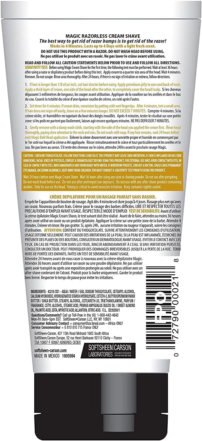 Share this product


Magic Hair Removal & Shaving Cream Smooth Strength Bald Head Maintenance