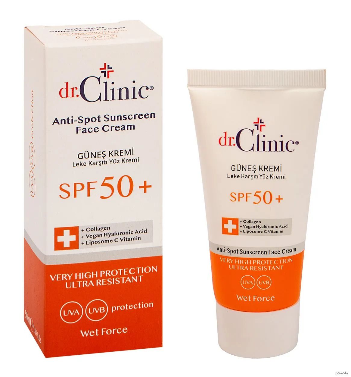 DR.CLINIC Facial Sunscreen for Sensitive Skin - Spf 50 - Reef Safe, Travel Size Sun Protection for Face
