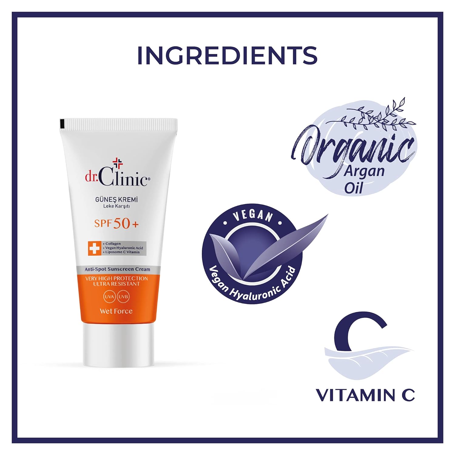 DR.CLINIC Facial Sunscreen for Sensitive Skin - Spf 50 - Reef Safe, Travel Size Sun Protection for Face